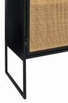 szafka z panelami z trzciny black natural j-line