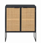 szafka z panelami z trzciny black natural j-line