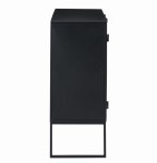 szafka z panelami z trzciny black natural j-line