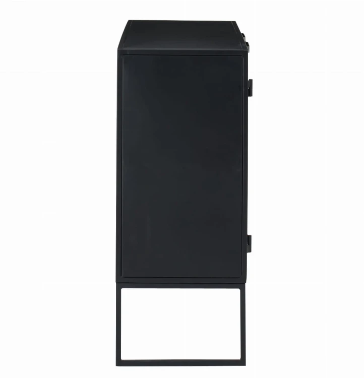 szafka z panelami z trzciny black natural j-line