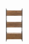 regał rustic wood metal black natural j-line