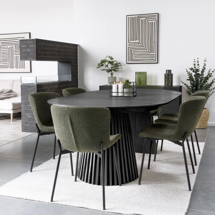 stół rozkładany osaka czarny dąb 120 cm house nordic