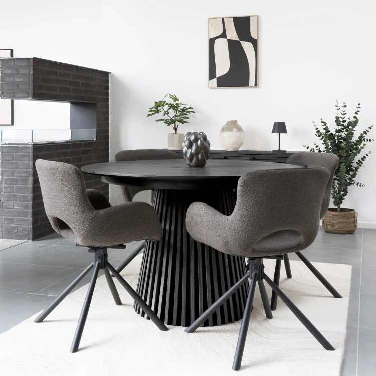stół rozkładany osaka czarny dąb 120 cm house nordic