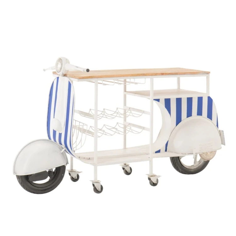 szafka barowa scoot w paski niebiesko-białe j-line