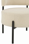 fotel lounge boucle white black j-line