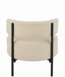 fotel lounge boucle white black j-line