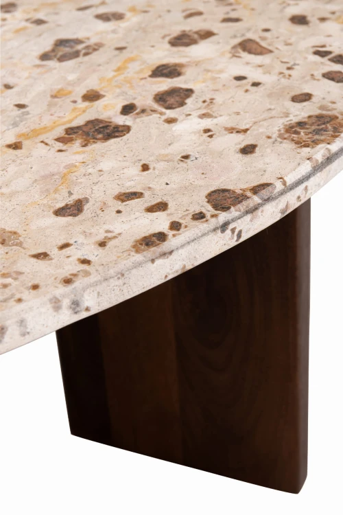 stolik kawowy mathilde  marble brown beige j-line