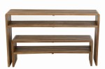 konsole z drewna tekowego naturalne zestaw 2 j-line