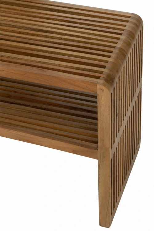 konsole z drewna tekowego naturalne zestaw 2 j-line