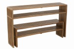 konsole z drewna tekowego naturalne zestaw 2 j-line