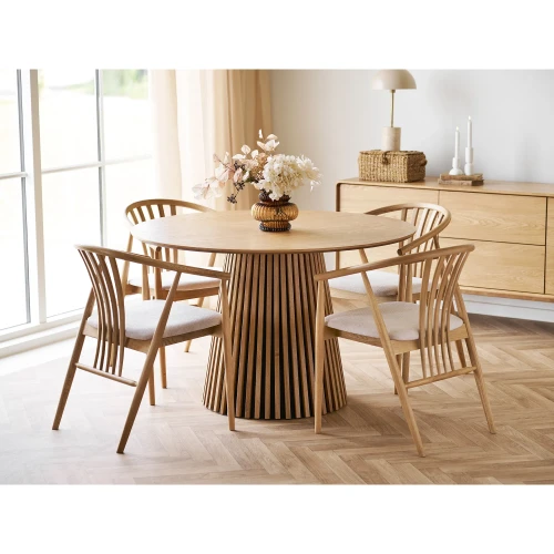 stół do jadalni osaka fornir dębowy naturalny 120 cm j-line