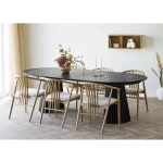 stół do jadalni rozkładany duży 120 cm do 240 cm czarny dąb house nordic