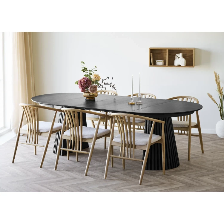 stół do jadalni rozkładany duży 120 cm do 240 cm czarny dąb house nordic