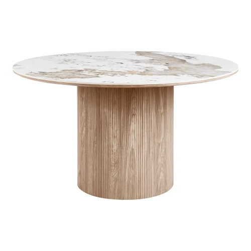 stół do jadalni athens ceramiczny blat biało-brązowy 140 cm house nordic