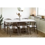 stół do jadalni noli z ceramicznym blatem i drewnianą nogą house nordic