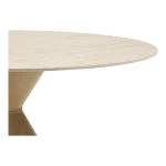 stół do jadalni annecy metalowy z ceramicznym blatem piaskowy house nordic