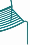 krzesło ogrodowe paski metalowe turkusowe j-line