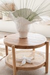 stolik kawowy boho z drewna tekowego j-line