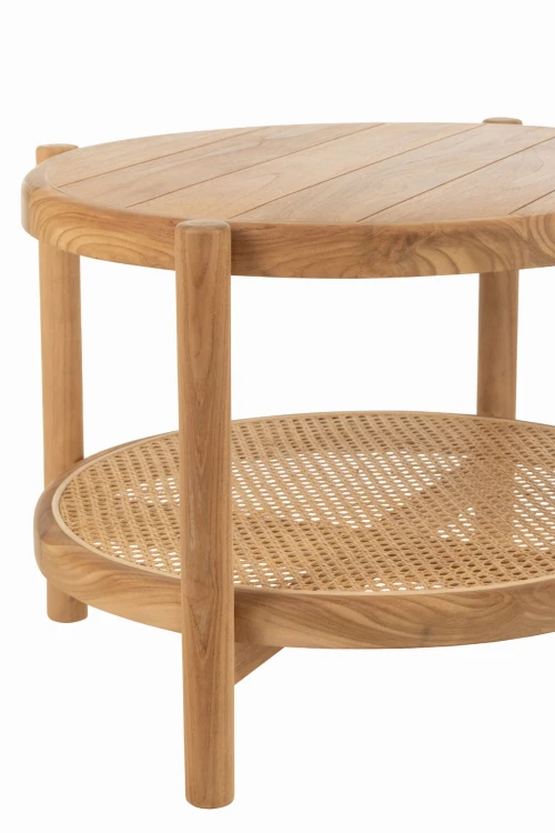 stolik kawowy boho z drewna tekowego j-line