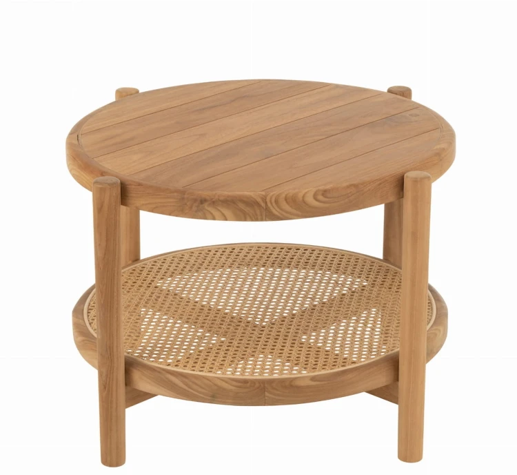 stolik kawowy boho z drewna tekowego j-line