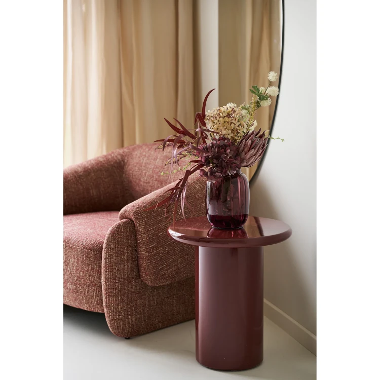 stolik boczny otago w kolorze bordo house nordic