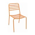 KRZESŁO OGRODOWE PASKI METALOWE POMARAŃCZOWE - J-LINE