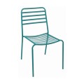 KRZESŁO OGRODOWE PASKI METALOWE TURKUSOWE - J-LINE
