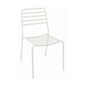 KRZESŁO OGRODOWE PASKI METALOWE BIAŁE - J-LINE