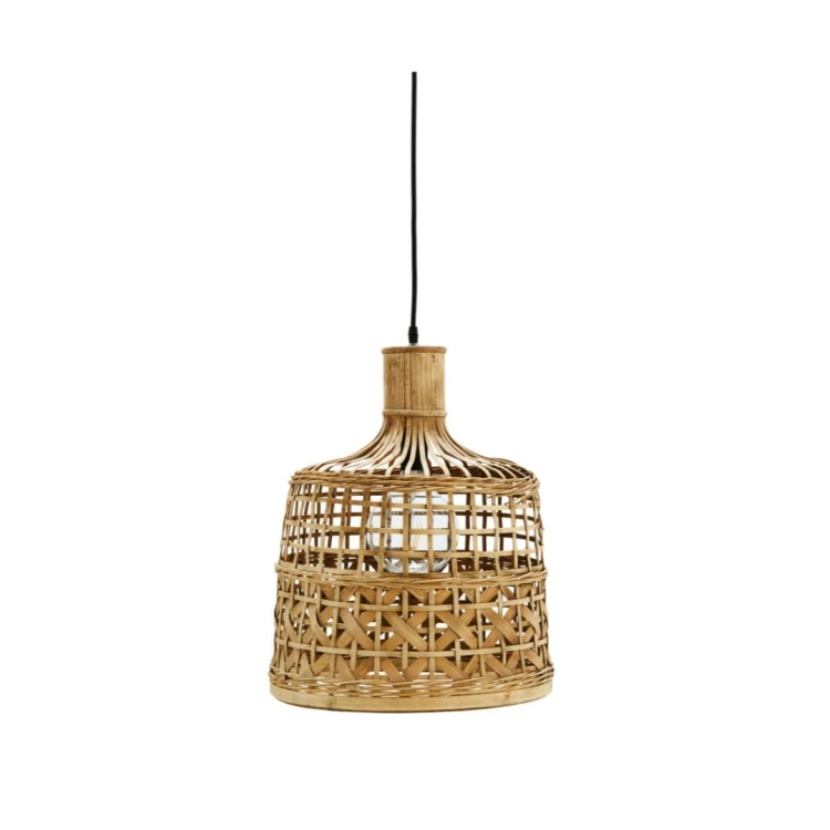 lampa bambusowa ażurowa kielich