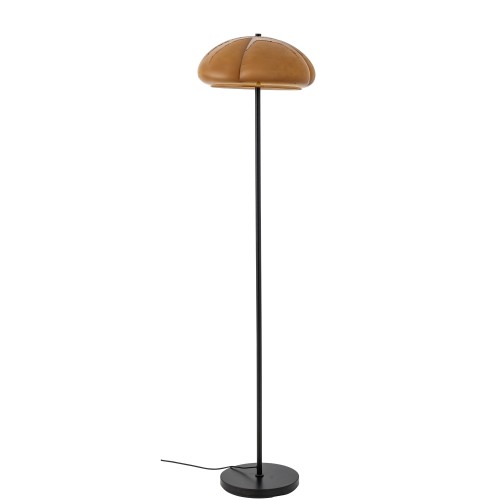lampa podłogowa Kinoko z żółtym kloszem Bloomingville