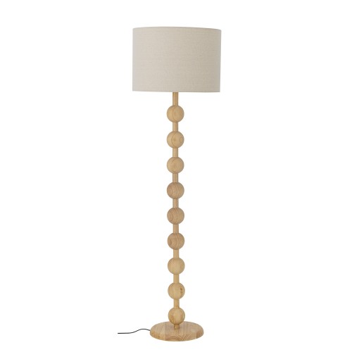 lampa podłogowa Giacoma o drewnianej podstawie bloomingville