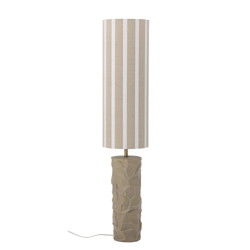 lampa podłogowa z kloszem w paski bloomingville