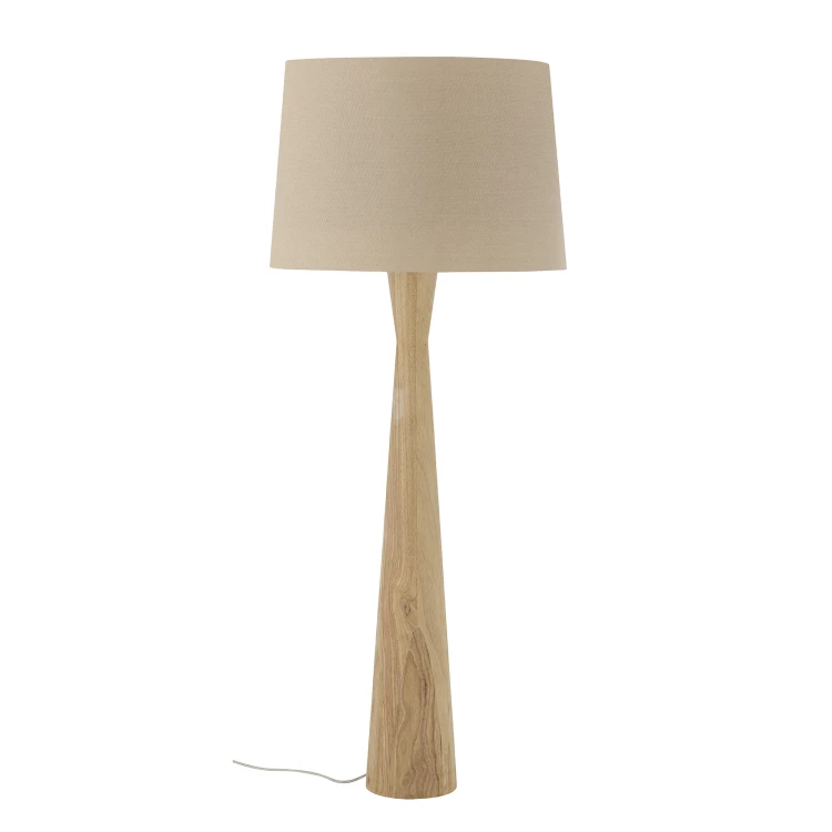 lampa leonor z drewnianą podstawą bloomingville