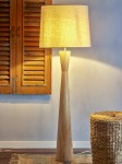lampa leonor z drewnianą podstawą bloomingville