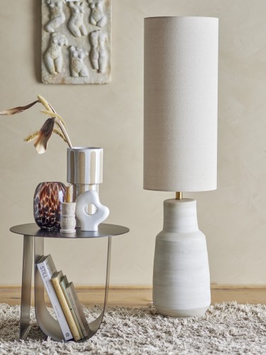 lampa podłogowa linetta biała bloomingville