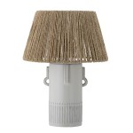 lampa stołowa z kloszem z juty bloomingville