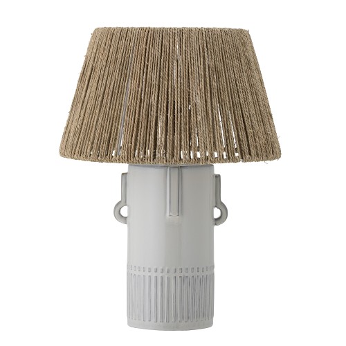 lampa stołowa z kloszem z juty bloomingville