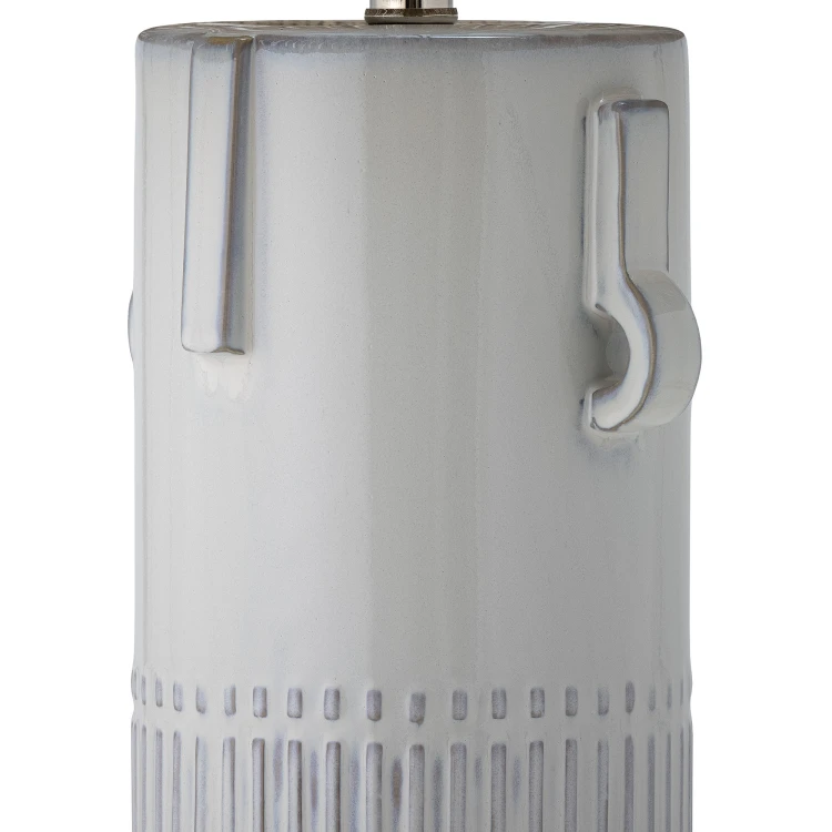 lampa stołowa z kloszem z juty bloomingville
