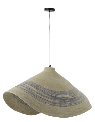lampa sufitowa z trawy morskiej w niebieskie paski j-line