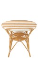 STÓŁ OGRODOWY GEO W PASKI BEŻOWO-BIAŁY TECHNORATTAN - J-LINE