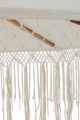 PARASOL OGRODOWY MAKRAMA BEŻOWY Z FRĘDZLAMI 200 CM - J-LINE