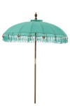 parasol ogrodowy boho z frędzlami niebieski j-line