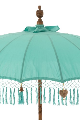 parasol ogrodowy boho z frędzlami niebieski j-line