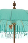 parasol ogrodowy boho z frędzlami niebieski j-line