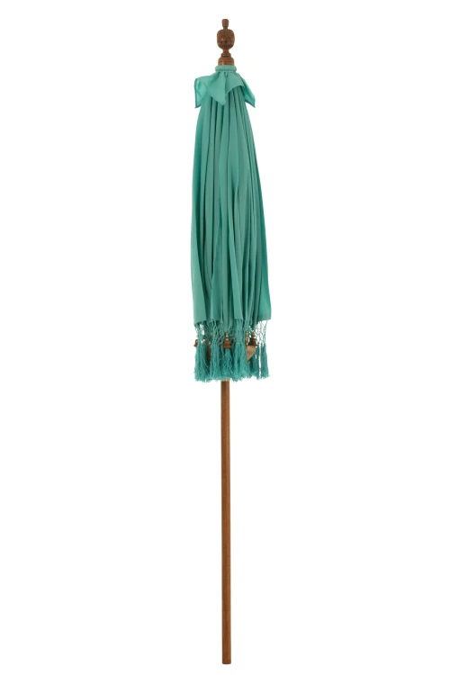 parasol ogrodowy boho z frędzlami niebieski j-line