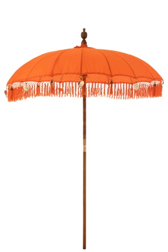 parasol ogrodowy z frędzlami pomarańczowy 200 cm j-line