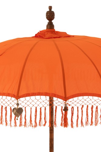 parasol ogrodowy z frędzlami pomarańczowy 200 cm j-line