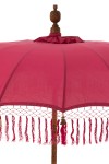 parasol ogrodowy różowy boho z frędzlami