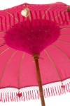parasol ogrodowy różowy boho z frędzlami