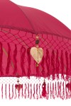parasol ogrodowy różowy boho z frędzlami